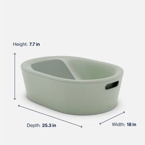 Modern Sage Green Baby Bath Tub